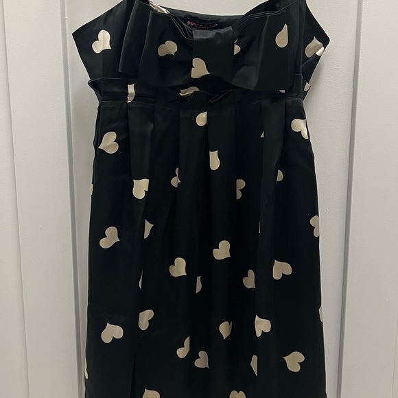 Betsey Johnson Heart Spaghetti Strap Babydoll Cocktail Party Dress Size 8 - Picture 7 of 10